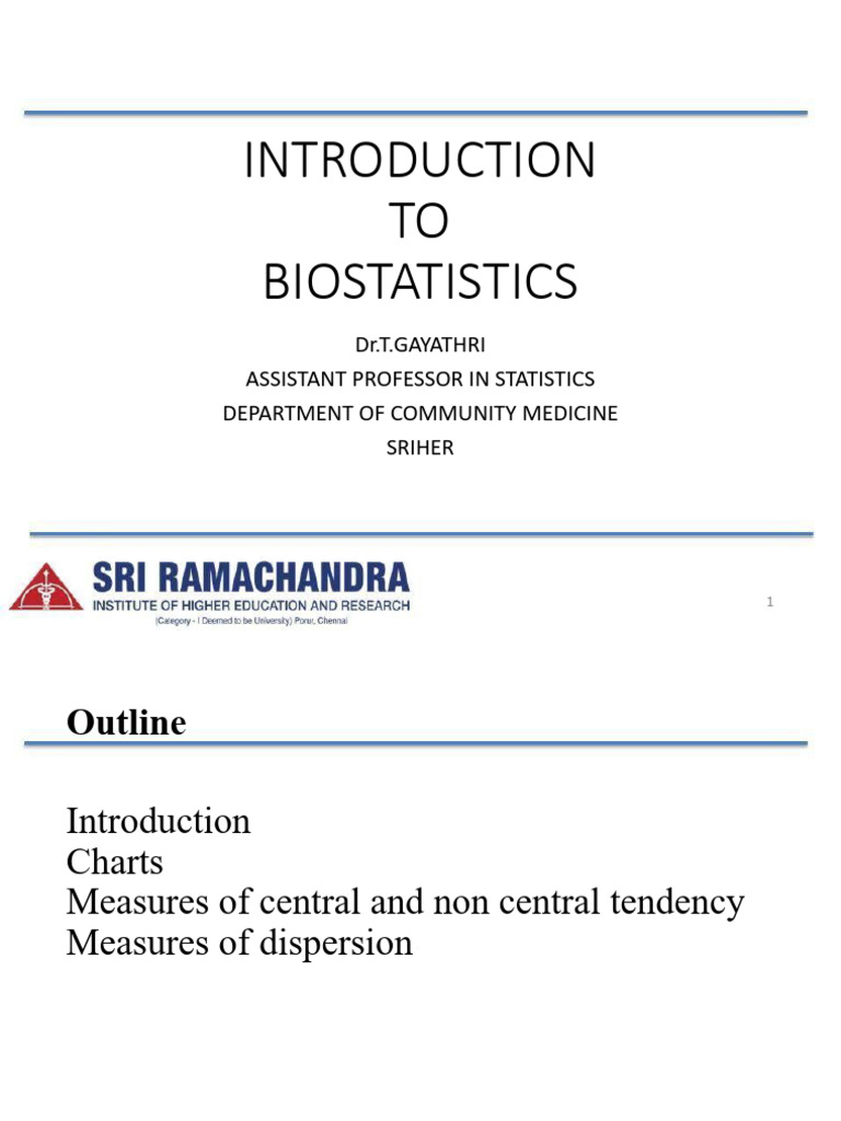 Introduction To Biostatistics | PDF