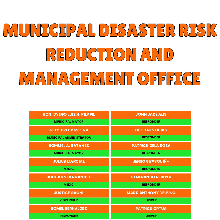 Municipal Disaster Risk Reduction and Management Offfice | PDF
