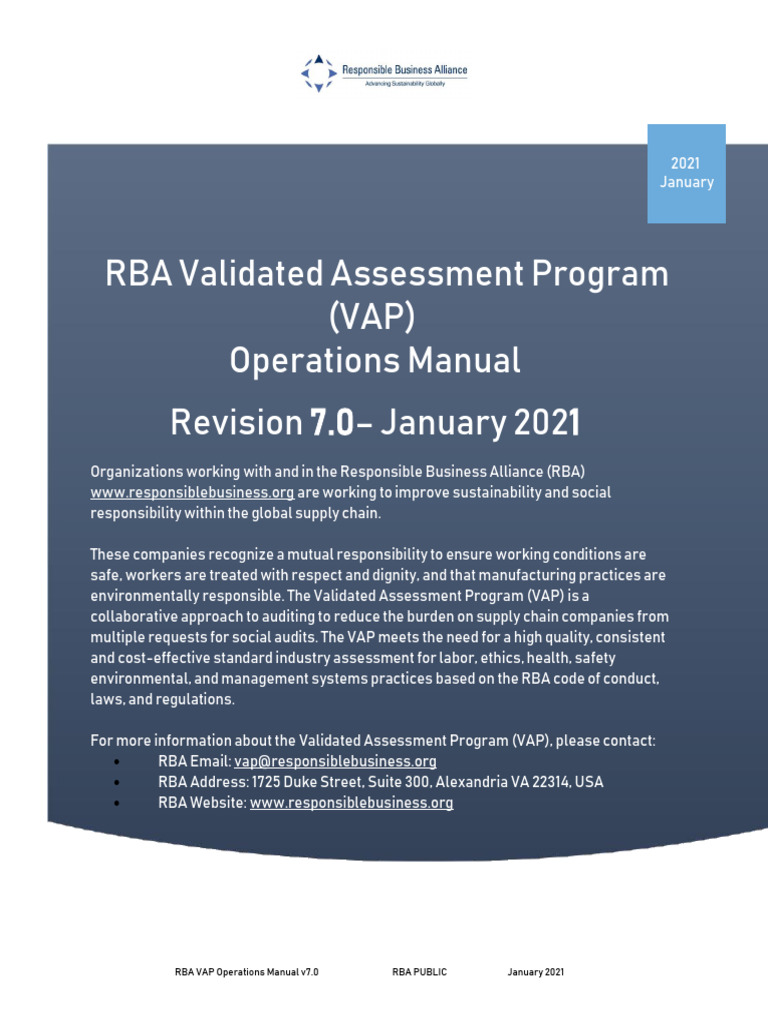 RBA Audit Required Documents List | PDF | Occupational Safety And ...
