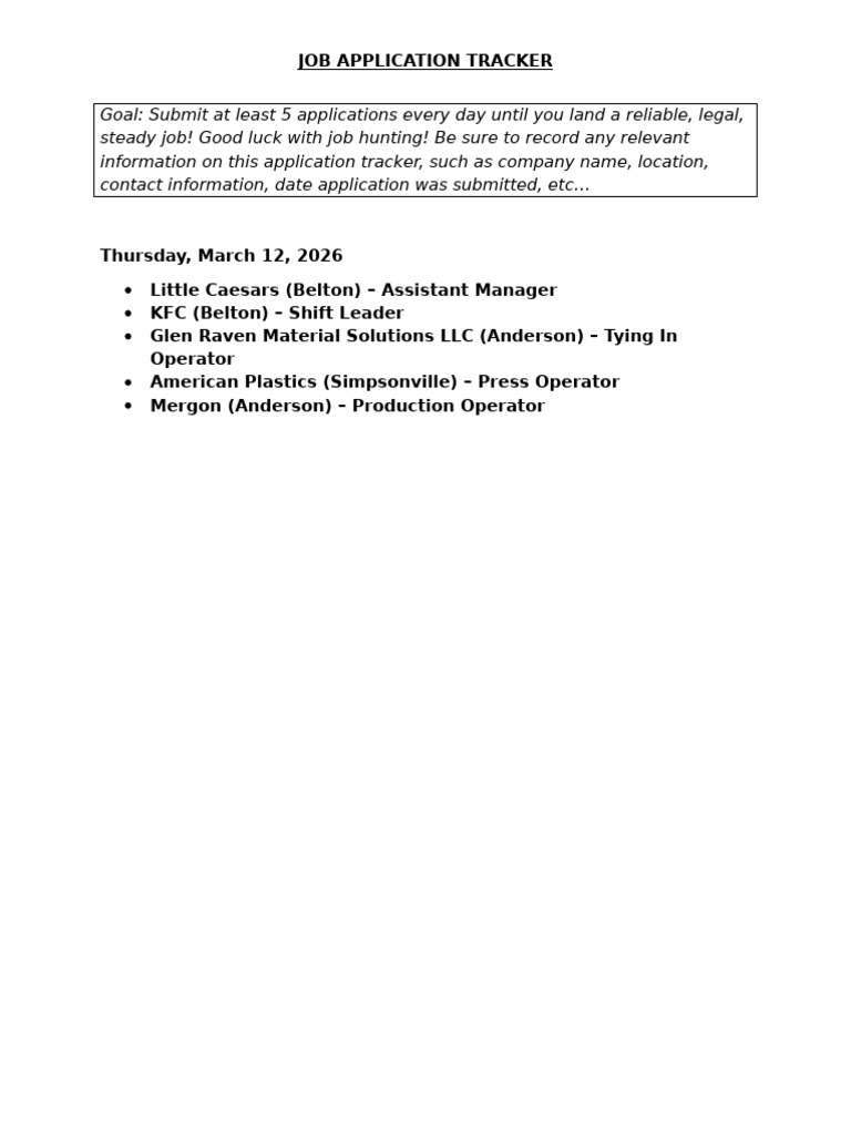 Job Application Tracker | PDF