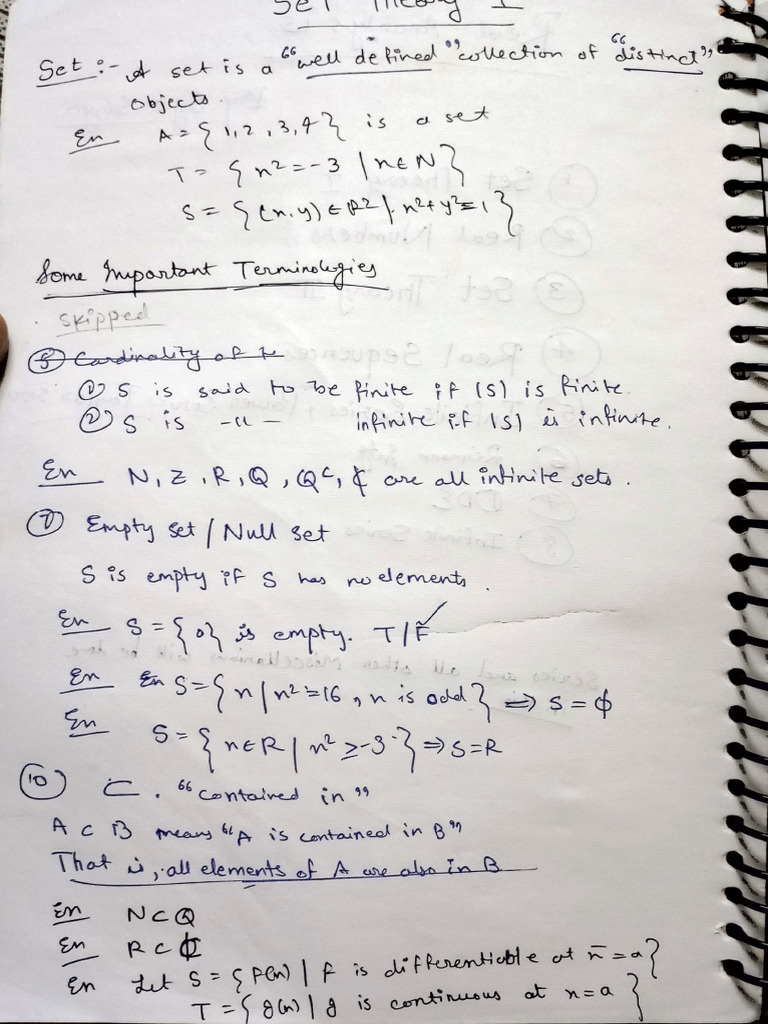 Set Theory 1 | PDF