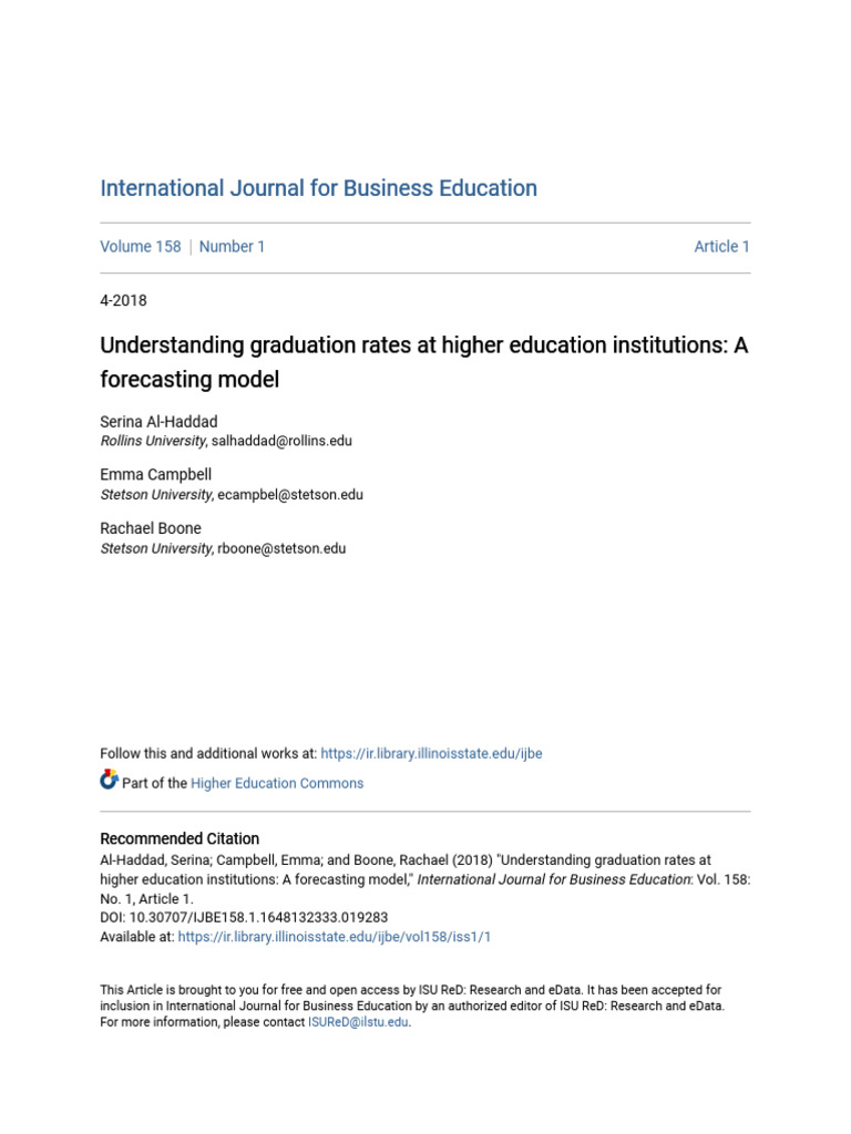 Understanding Graduation Rates at Higher Education Institutions | PDF