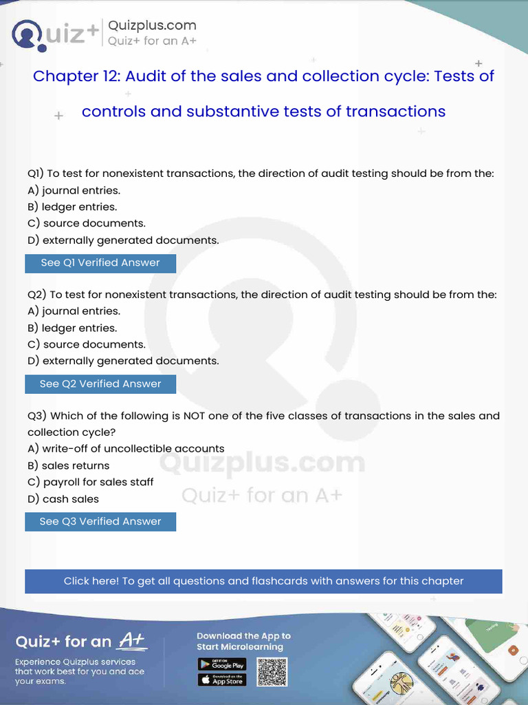 To Test For Nonexistent Transactions The Direction of Audit Testing ...