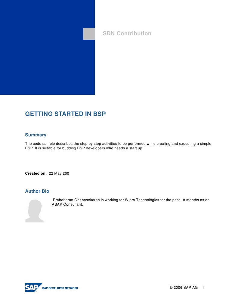 BSP Getting Start | PDF