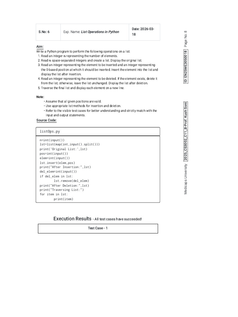 Python Lab Record | PDF