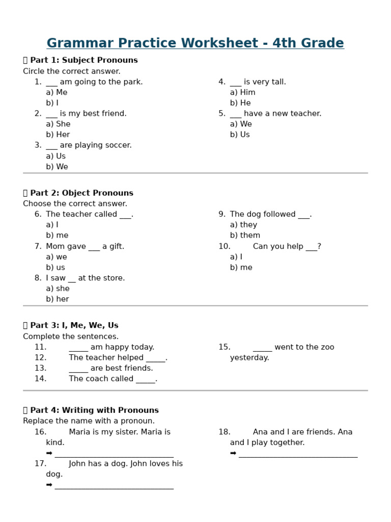Grammar Practice Worksheet | PDF | Chess Theory | Chess