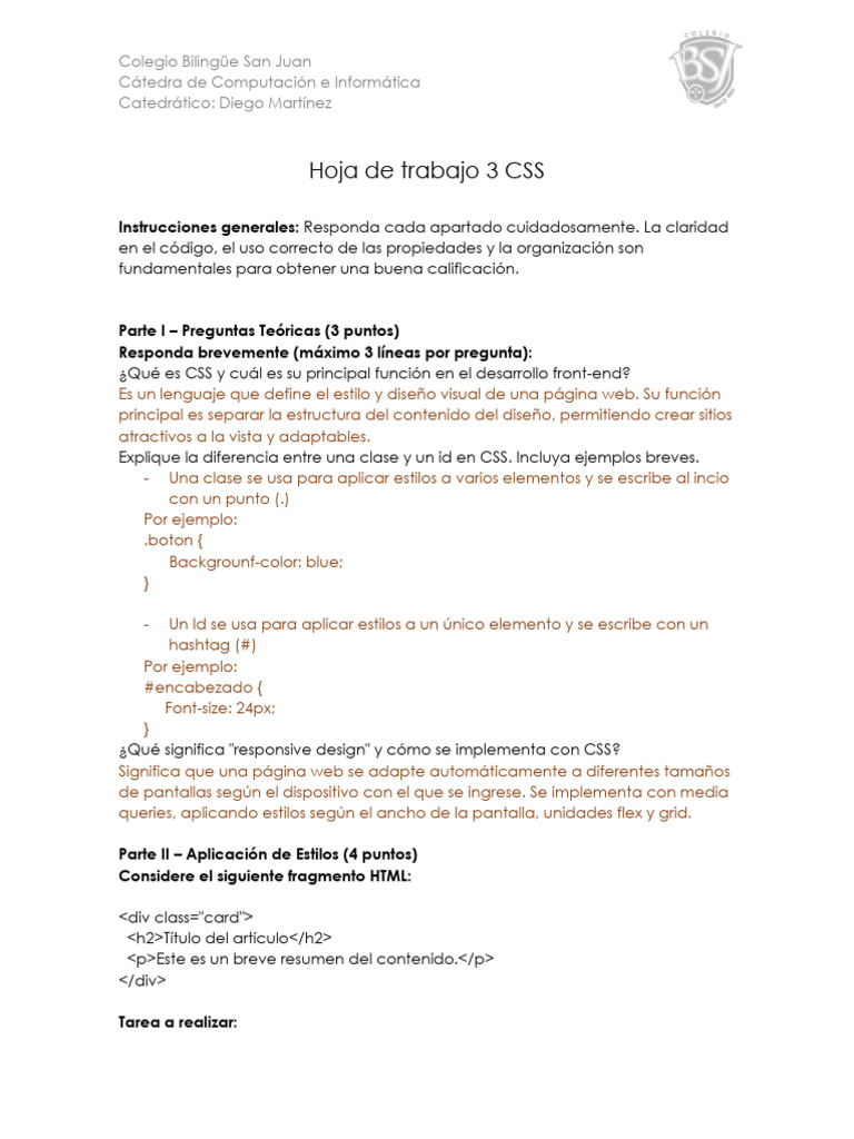 HT3-CSS Shannon Samayoa | PDF | Desarrollo web | Ingeniería de software