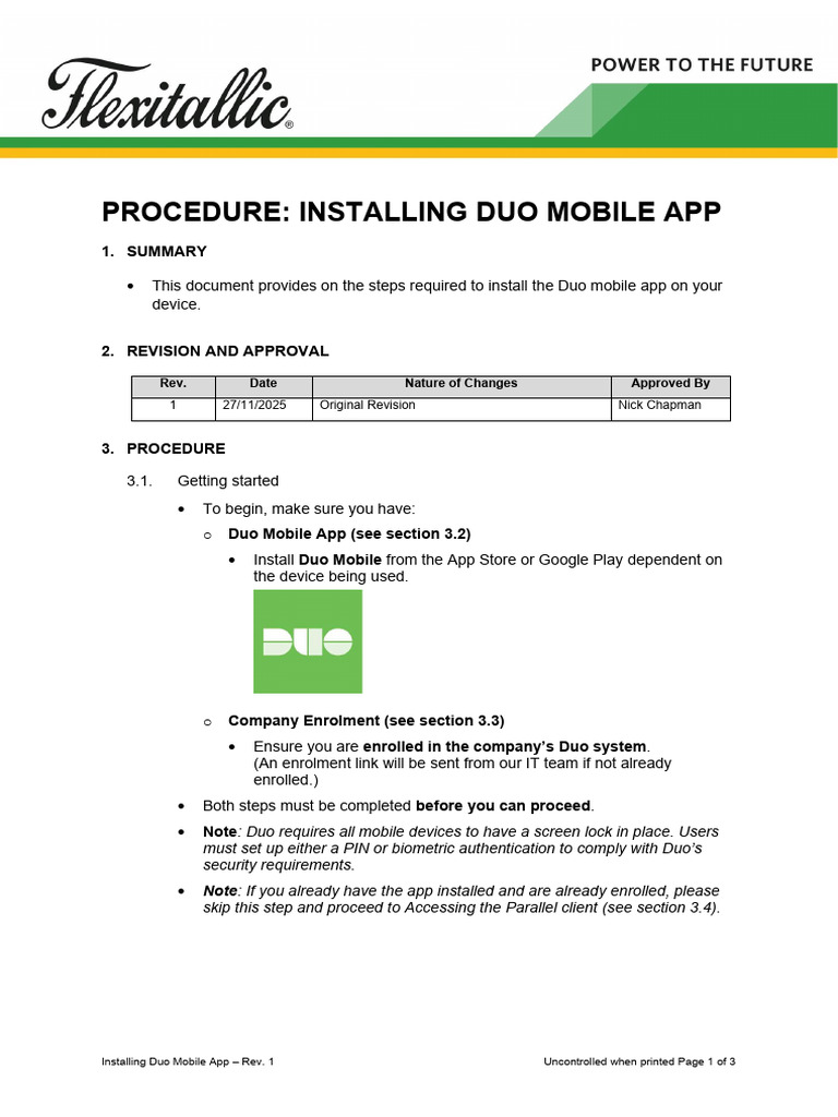 How To Install Duo Mobile App | PDF | Mobile App | Google Play