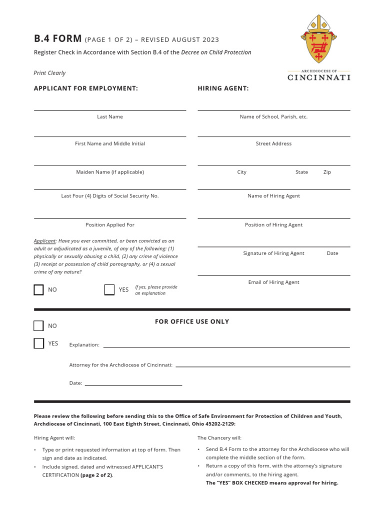 B4 Form 2023 | PDF
