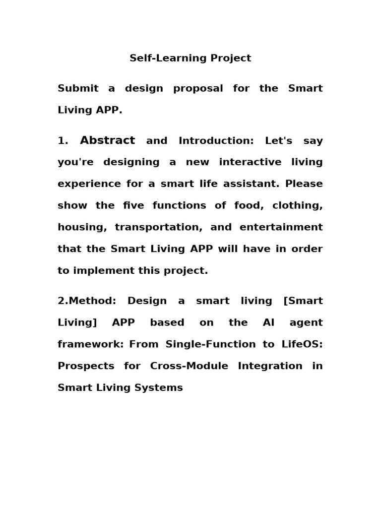 Self-Learning Project Proposal (Example) | PDF | Artificial ...