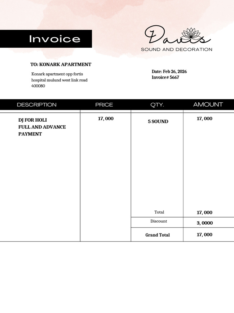 Elegant Professional Wellness Coaching Invoice - 20260226 - 103751 ...