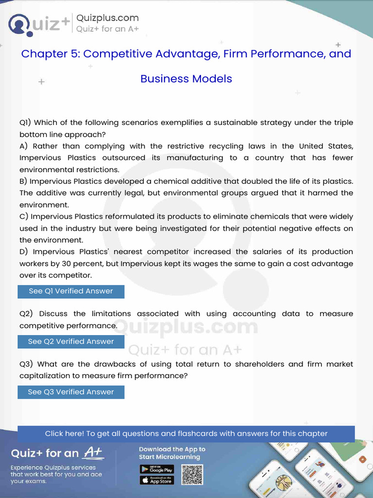 Which of The Following Scenarios Exemplifies A Sustainable Strategy ...
