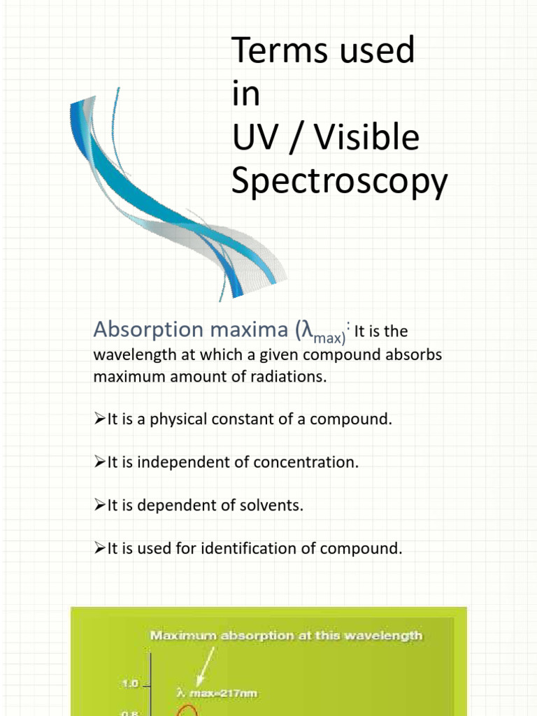 Terminologies For UV Chapter | PDF | Absorption Spectroscopy ...