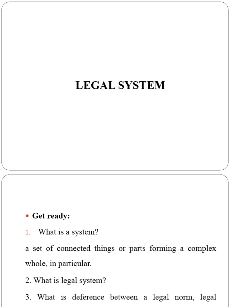 Legal System 1 | PDF