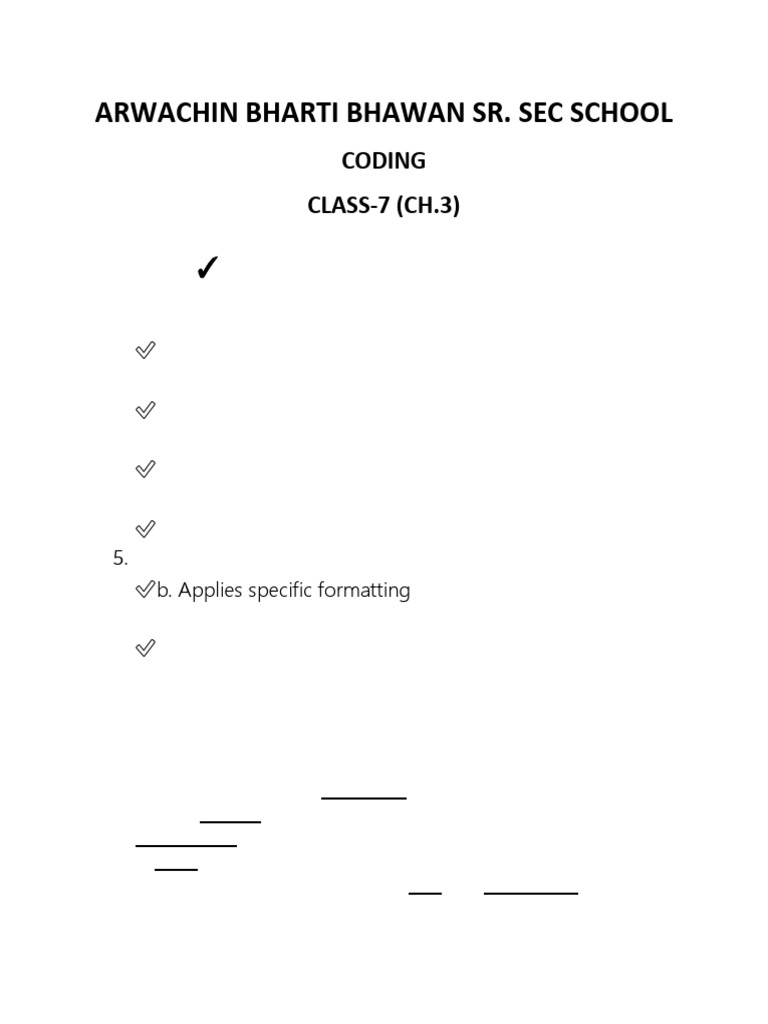 Class 7 Annual Work | PDF
