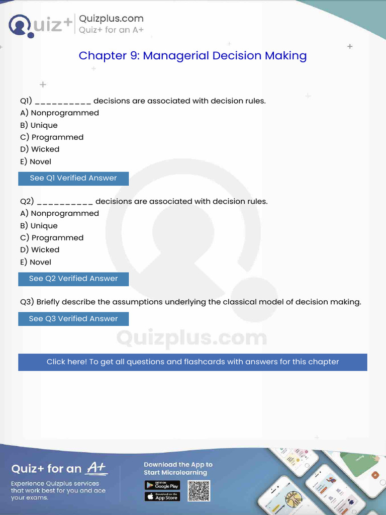 Decisions Are Associated With Decision Rules | PDF | Strategic ...