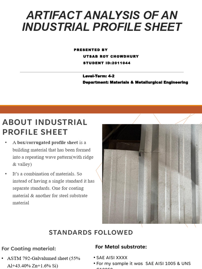 2011044-ARTIFACT Analysis of An Industrial Profile Sheet | PDF