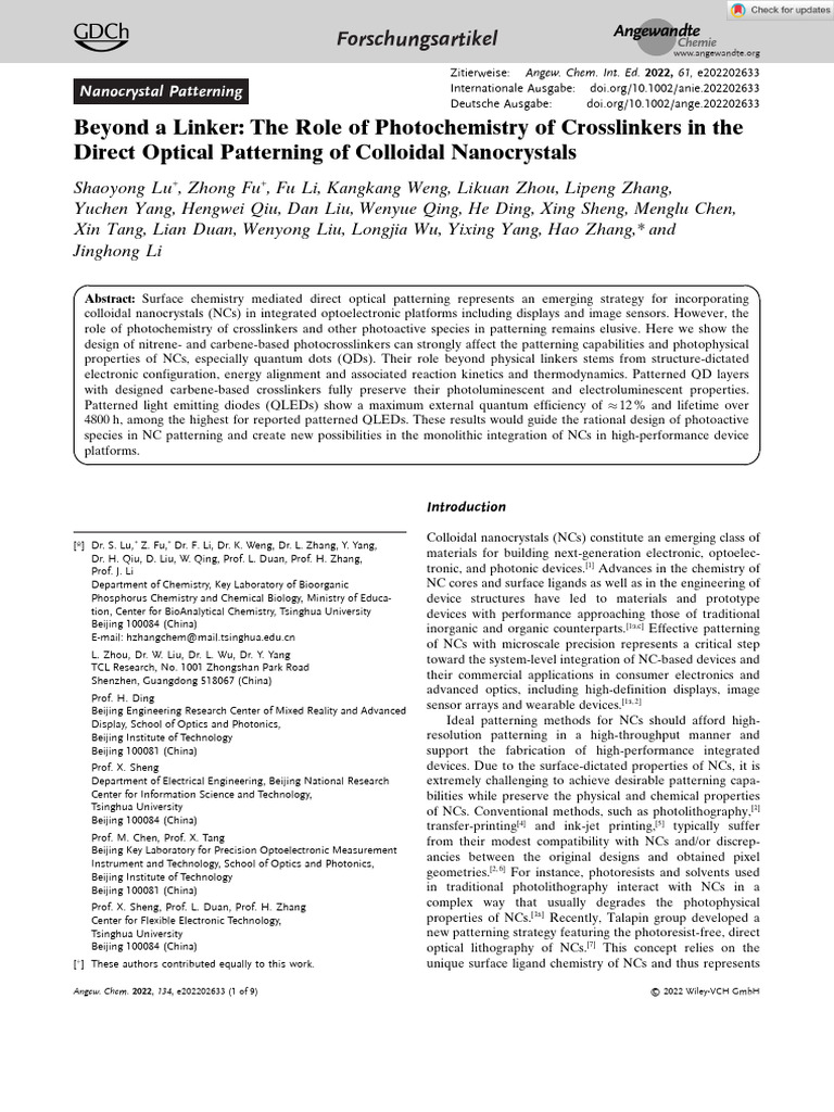 Quantum Dots Paper | PDF | Physical Chemistry | Applied And ...