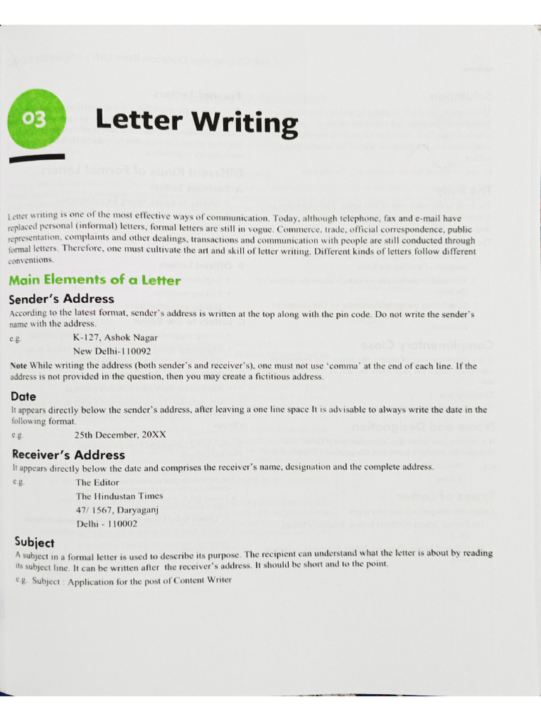 Letter Writing | PDF