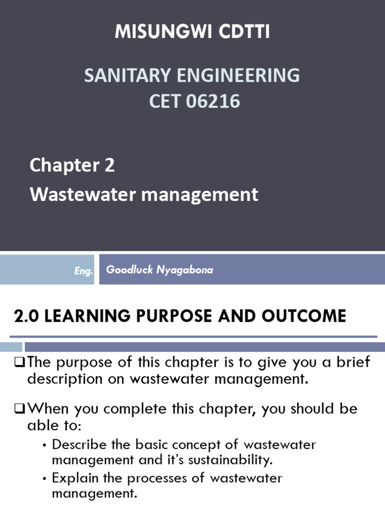 Wastewater Management | PDF | Sewage | Sewage Treatment
