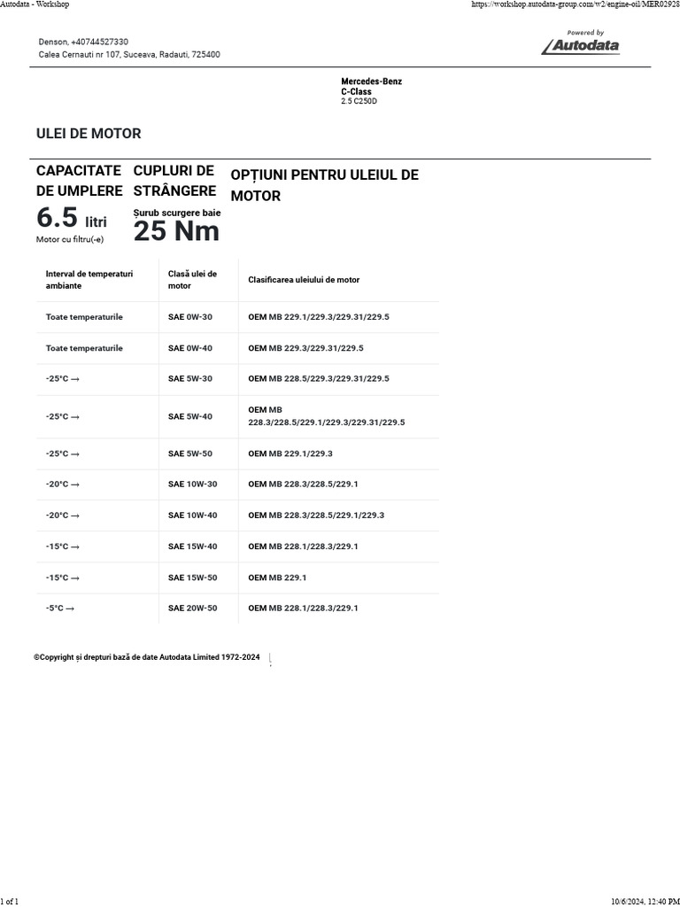 Autodata - Workshop | PDF