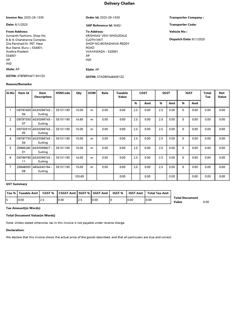 2025 26 1330 InvoiceDocReport | PDF | Taxes | Government