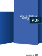 2012 Tuition Fees International Students
