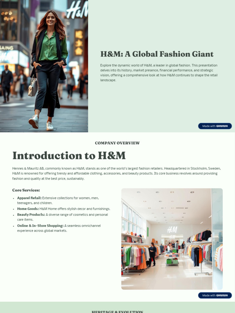 HandM A Global Fashion Giant | PDF