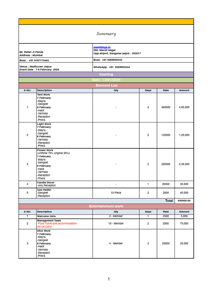 Final Revised Quotation Madhuvan | PDF | Common Law