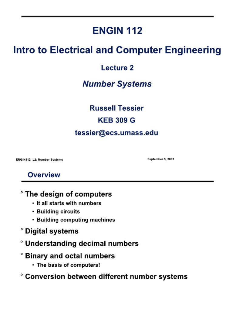 Lect - 002 - Numbering System 01 | PDF