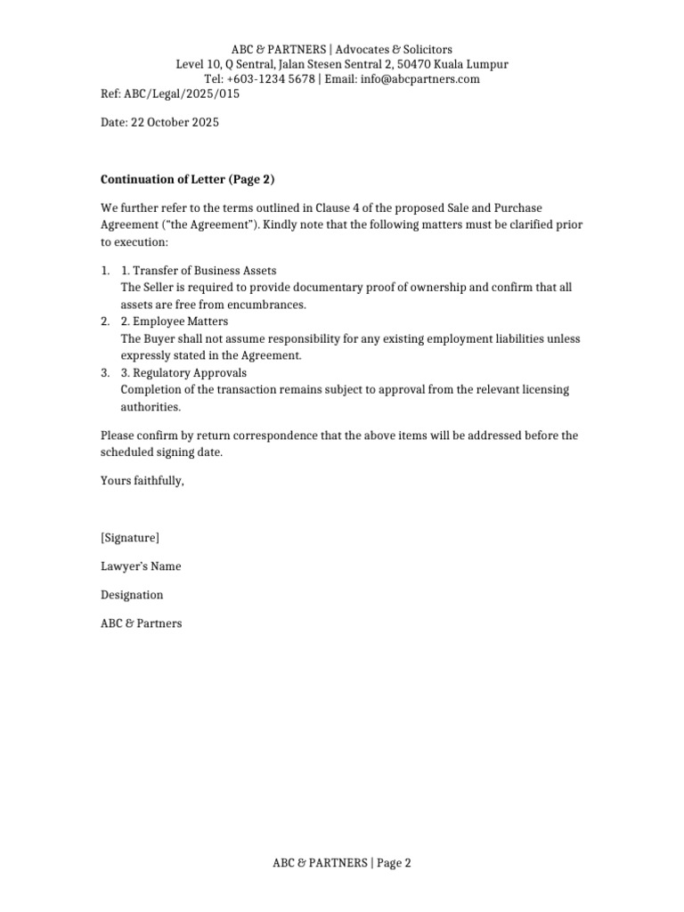 Sample Legal Letter Page2 | PDF