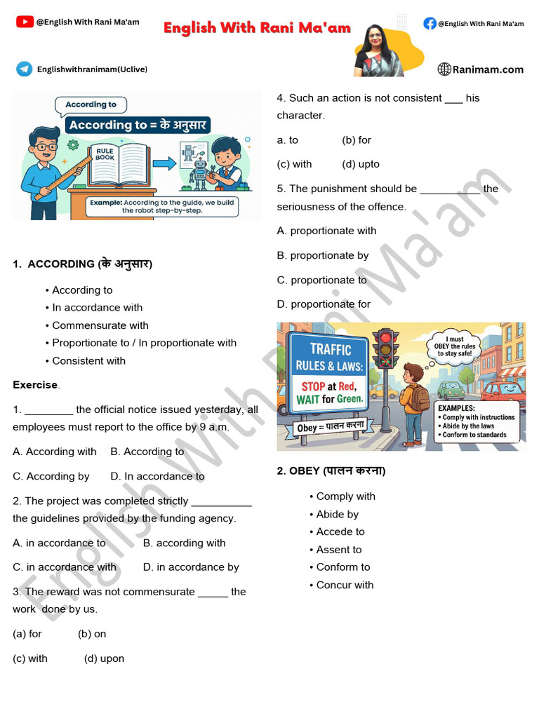 Fixed Preposition Marathon (Lesson + Practice) | PDF