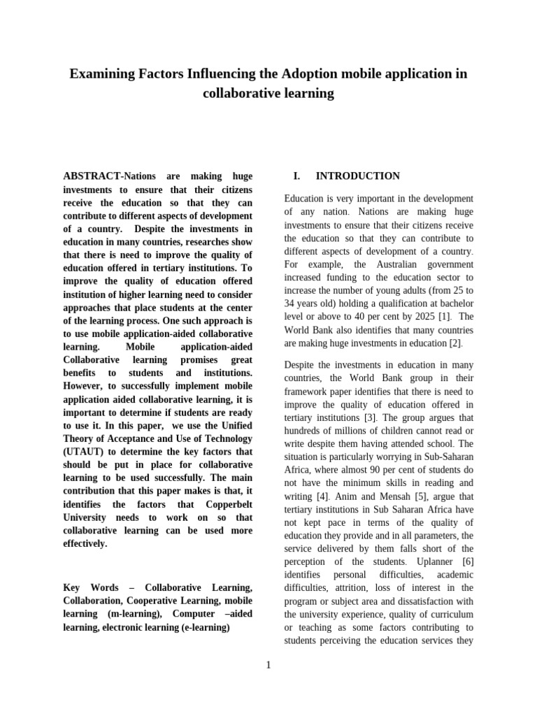 Examining Factors Influencing The Adoption Mobile Application in ...