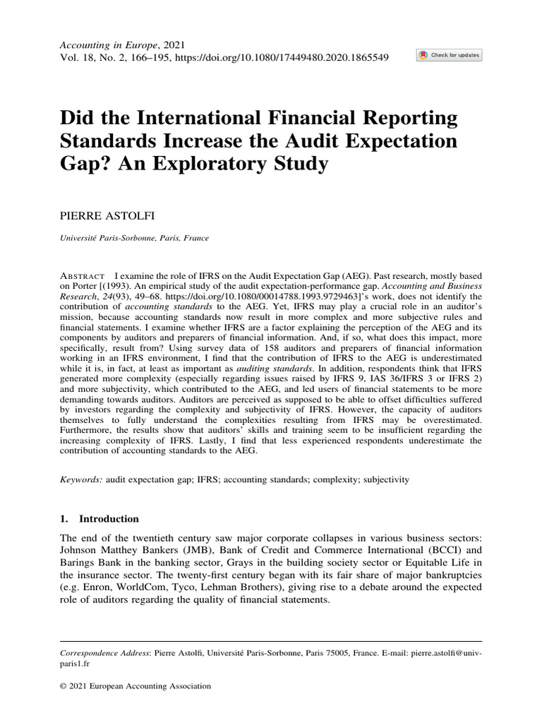 Did The International Financial Reporting Standards Increase The Audit ...