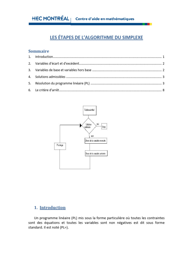 Algorithme Simplexe | PDF
