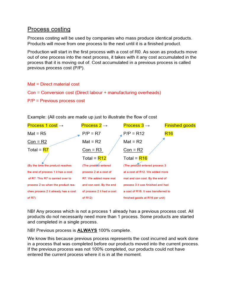 Process Costing Notes | PDF
