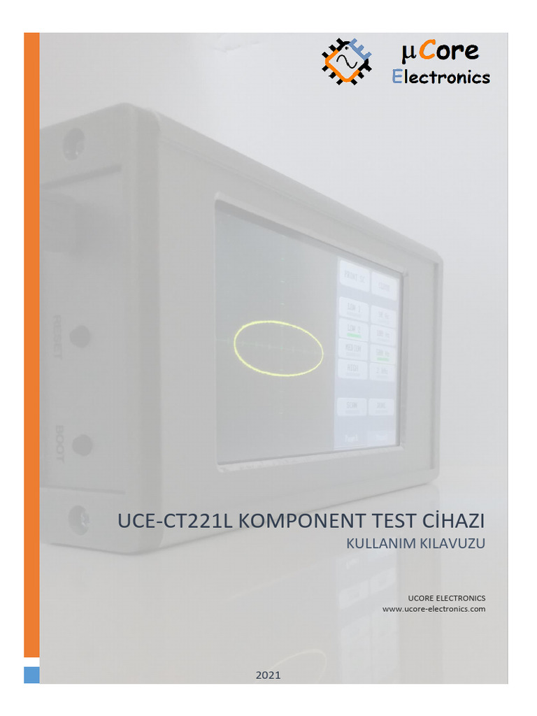 Uce-Ct221l Komponent Test Ci̇hazi Kullanim Kilavuzu. Ucore Electronics ...