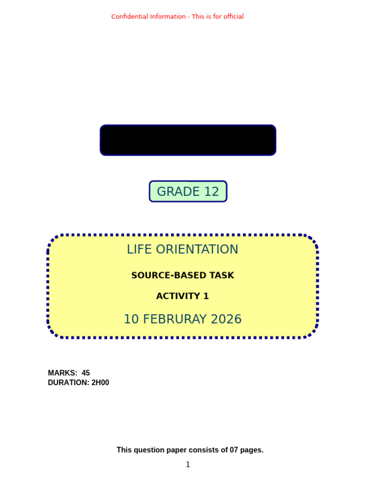 LO 2026 GR 12 Source Based Activity 1 ENG | PDF