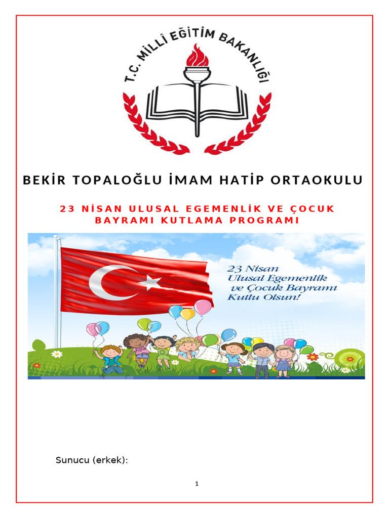 23 Nisan Kutlama Programı 2025 | PDF
