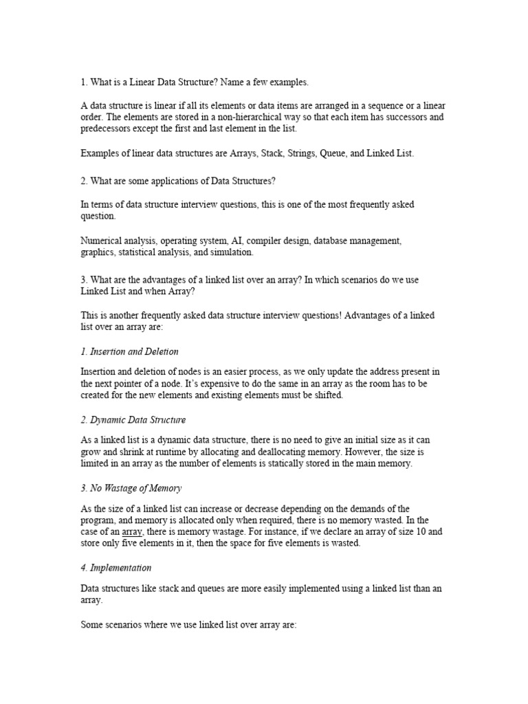 Data Structure | PDF | Queue (Abstract Data Type) | Algorithms And Data ...