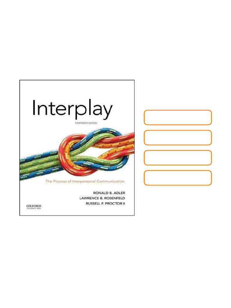 Interplay: The Process of Interpersonal Communication 14th Edition ...
