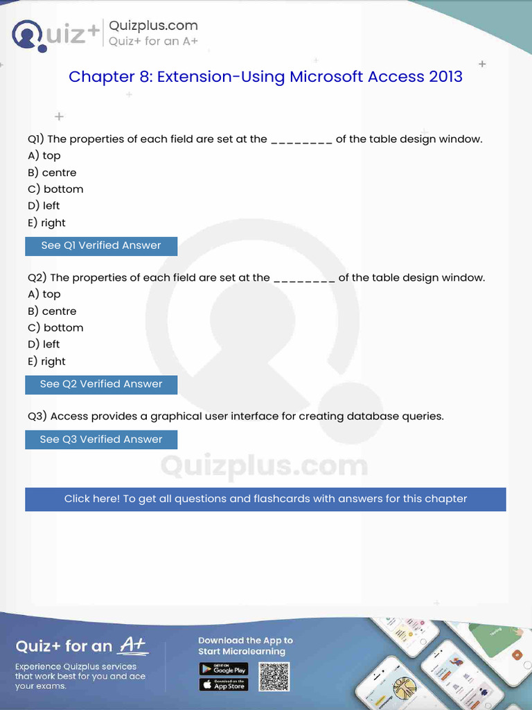 The Properties of Each Field Are Set at The of The Table Design Window ...