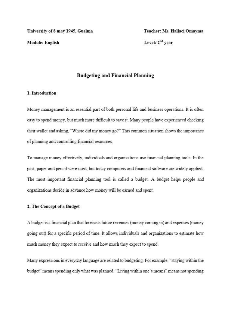 Budgeting | PDF | Budget | Expense