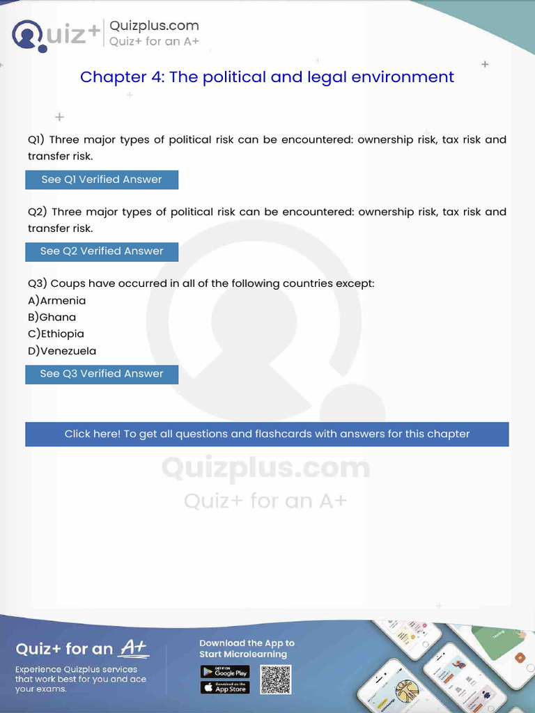 Three Major Types of Political Risk Can Be Encountered Ownership Risk ...