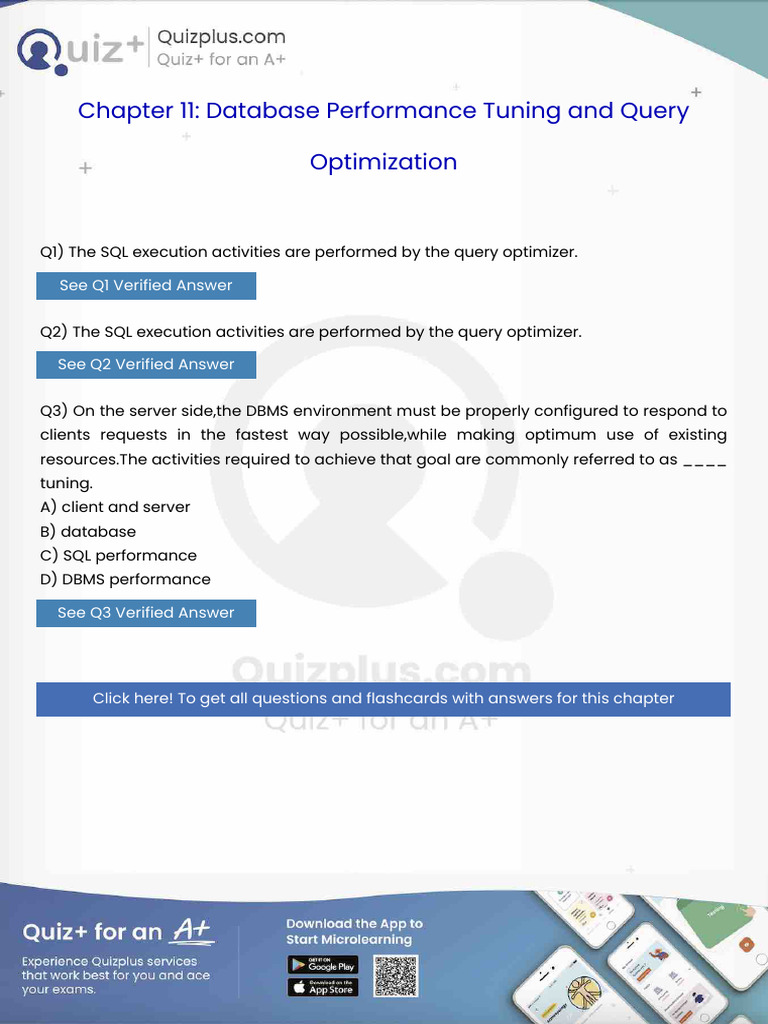 The SQL Execution Activities Are Performed by The Query Optimizer | PDF ...