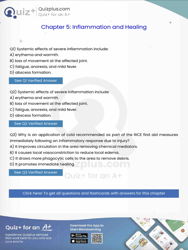 Systemic Effects of Severe Inflammation Include | PDF