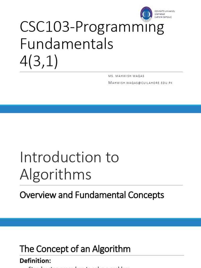 Lecture 2.2 - Introduction To Algorithms | PDF | Algorithms | Control Flow