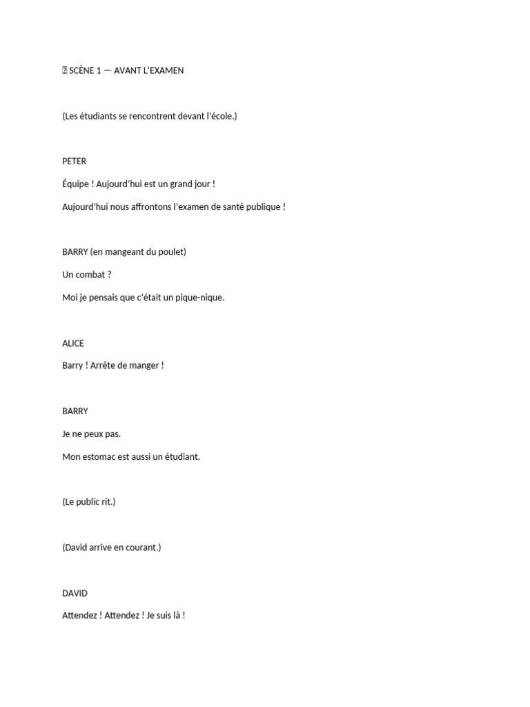Script de Scène Traduit - Frenc | PDF