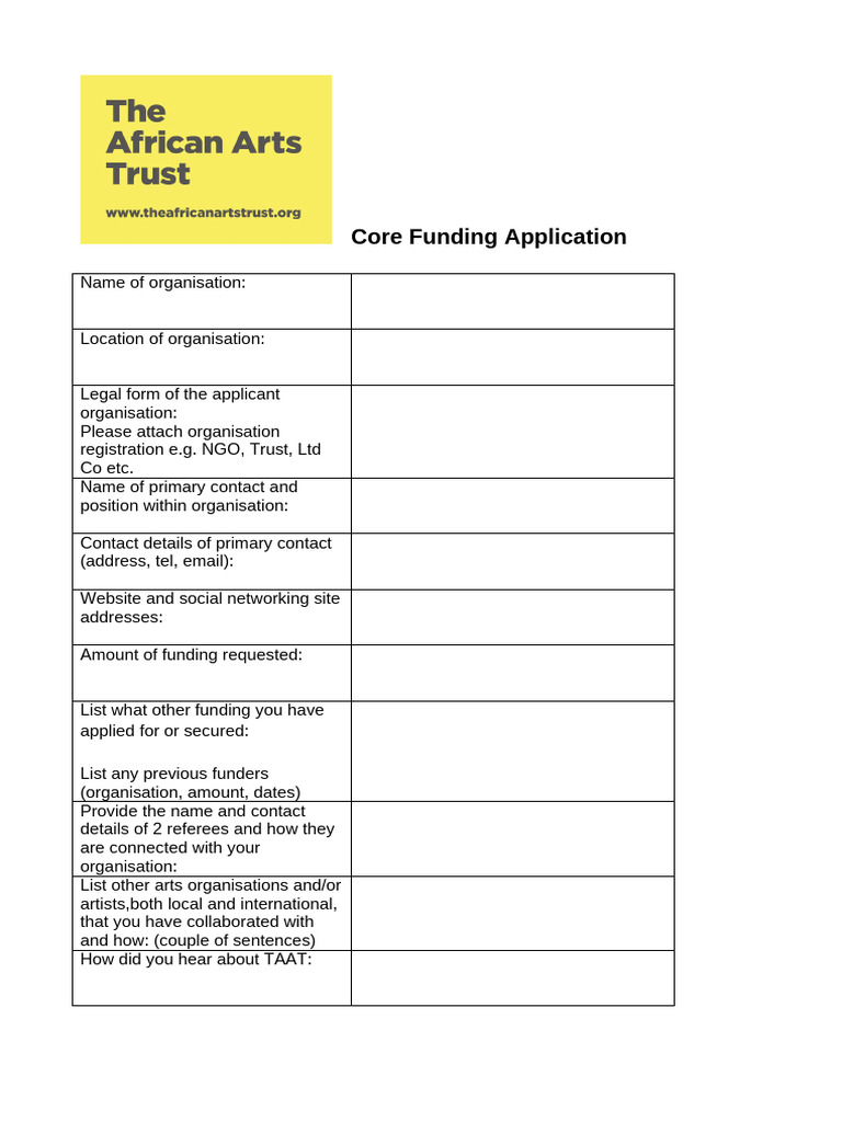 Core Funding | PDF