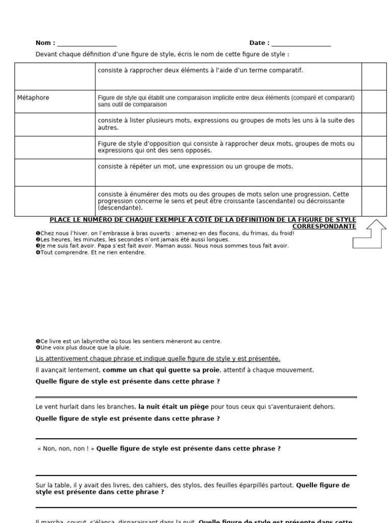 Sec 1 - Test Figures de Style | PDF